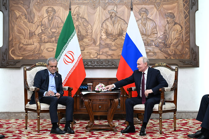 Масуд Пезешкиан и Владимир Путин