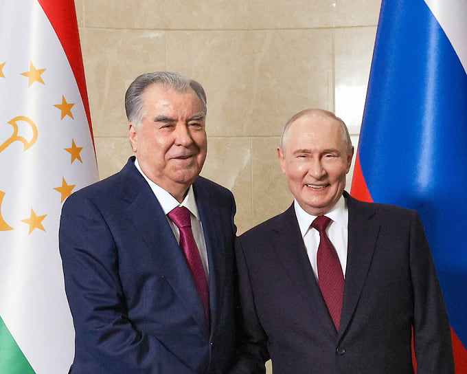 Эмомали Рахмон и Владимир Путин