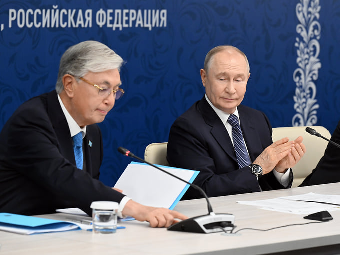Путин и Токаев обсудили сотрудничество и выборы в России