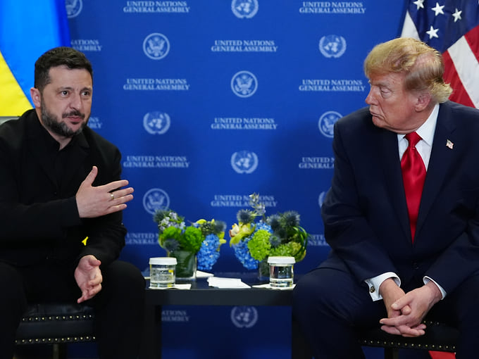 Президент Украины Владимир Зеленский и президент США Дональд Трамп