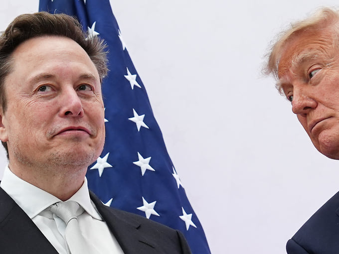 Предприниматель Илон Маск и президент США Дональд Трамп 