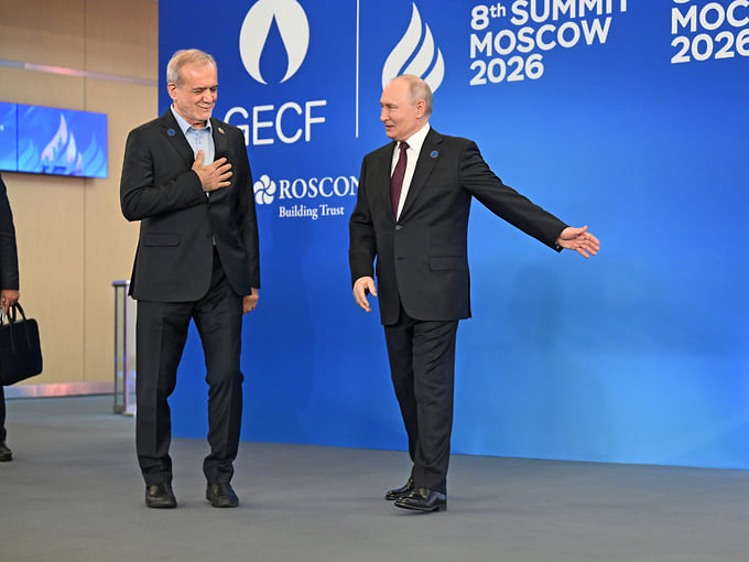 Масуд Пезешкиан и Владимир Путин