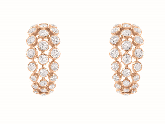 Серьги Mercury коллекция Art Deco розовое золото, бриллианты