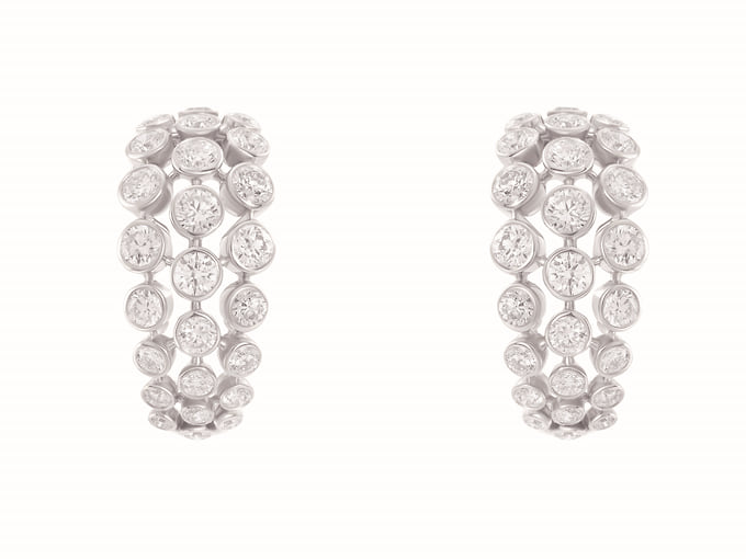 Серьги Mercury коллекция Art Deco белое золото, бриллианты