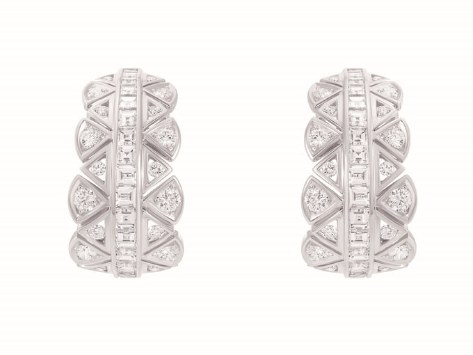 Серьги Mercury коллекция Art Deco белое золото, бриллианты