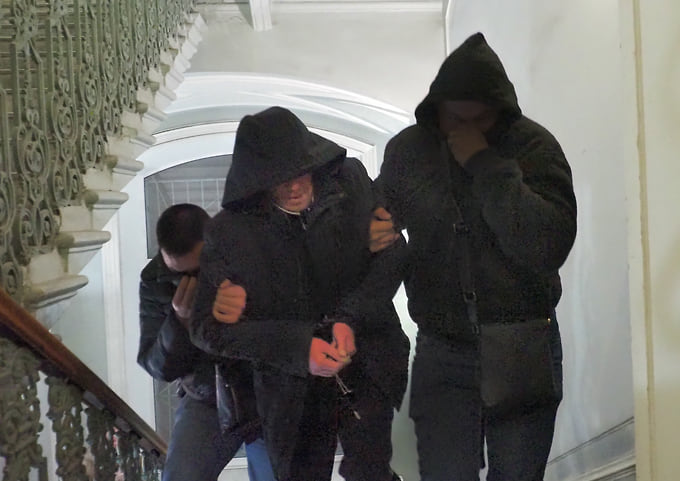 Подозреваемый Владимир Далекин перед определением меры пресечения