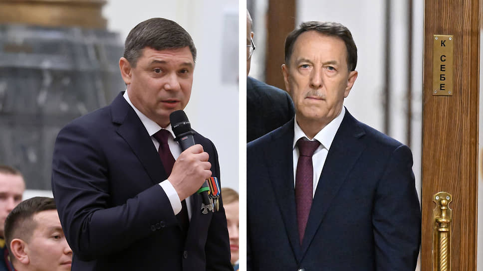 Вице-спикер Госдумы Алексей Гордеев (справа) и глава Тамбовщины Евгений Первышов (слева) встретятся избирателям в одном бюллетене