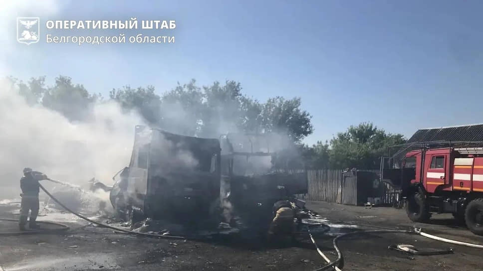 Последствия атаки на транспортное средство в Белгородской области