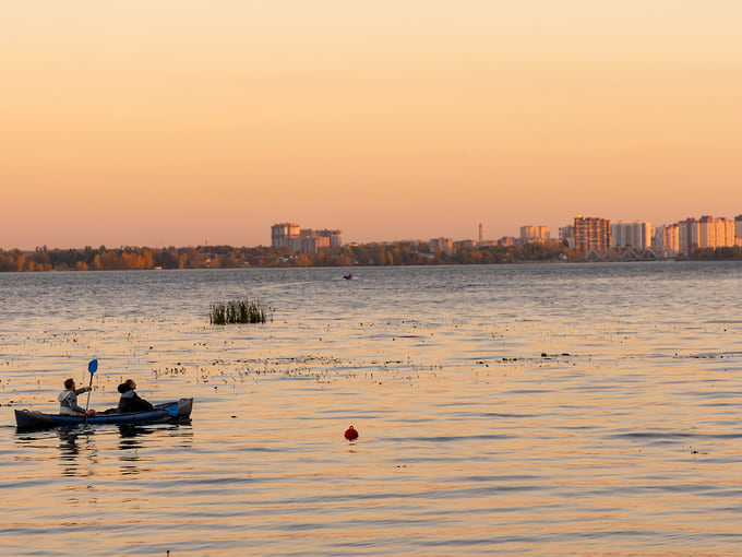 Закат на Воронежском водохранилище