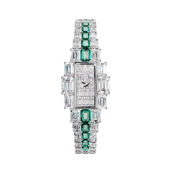 Часы Grand Lady Kalla, Vacheron Constantin, платина, изумруды, бриллианты 