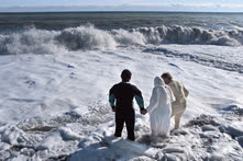 Январь. Алушта. Крещенские купания в Черном море