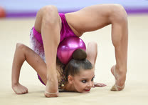 Февраль. Москва. Выступление российской гимнастки Дины Авериной на международном турнире «Гран-при Москва 2017»