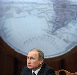 Апрель. Санкт-Петербург. Президент России Владимир Путин на заседании попечительского совета Русского географического общества