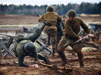 Апрель. Московская область. Военно-историческая реконструкция «Штурм Берлина» в парке «Патриот»