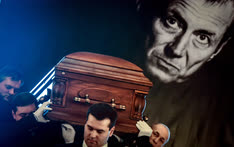 Апрель. Москва. Гражданская панихида по поэту Евгению Евтушенко в Центральном доме литераторов