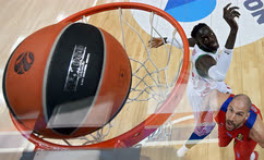 Апрель. Москва. Баскетбольный матч Евролиги между командами ЦСКА (Москва) и «Баскония» (Испания, Витория)