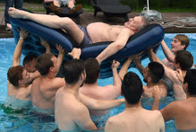 Август. Московская область. Лидер Либерально-демократической партии России (ЛДПР) Владимир Жириновский на загородной базе ЛДПР в деревне Дарьино