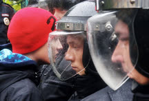 Октябрь. Самара. Акция в поддержку оппозиционера Алексея Навального на площади Кирова