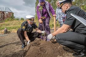 Закладка сирингария на Никольском скиту Александро-Невской лавры