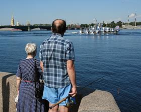 Жанровые фотографии. Виды Санкт-Петербурга. Репетиция парада ко Дню ВМФ