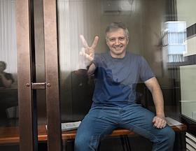 Судебное заседание по делу бывшего советника аппарата мэра и правительства Москвы по вопросам культуры Александра Кибовского, обвиняемого по делу о получении взятки и мошенничестве, в Замоскворецком районном суде
