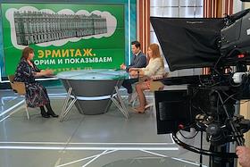 Съемки прямых эфиров программы 'Утро' (5 канал) в Санкт-Петербурге