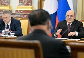 Председатель правительства России Михаил Мишустин встретился с премьер-министром Лаоса Сонсаем Сипхандоном в Доме правительства России