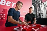 Fans meeting with former Spartak Moscow head coach Massimo Carrera and former Spartak player Andrei Yeshchenko at the Strelka bar