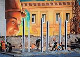 Genre photos. Reconstruction of the Basmanny District Court building in Moscow