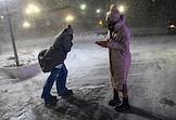 Жанровые фотографии. Ввод штормового предупреждения и сильной пурги в Норильске