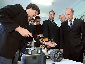 Посещение Председателем правительства РФ Владимиром Путиным московской школы № 1060