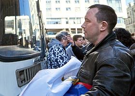 Задержание Александра Шпакова на акции 26 марта