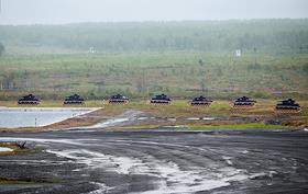Первый военно-патриотический фестиваль 'Урал Танк' в День танкиста на полигоне 'Старатель'